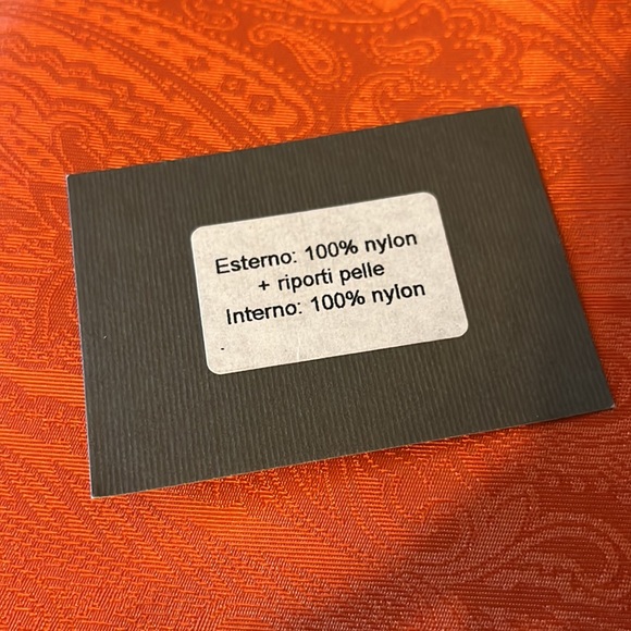 ETRO Orange Paisley and snakeskin Bag NEW w/box - Picture 6 of 8